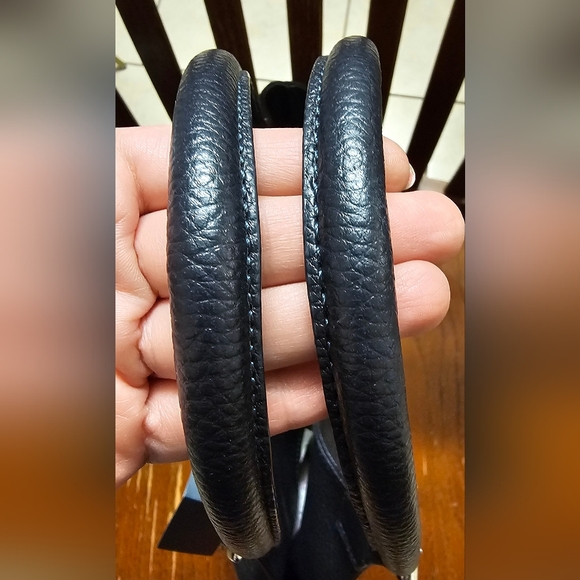 Brooks Brothers Black Pebbeled Leather Shoulder Sachel Handbag NWT - Picture 5 of 14